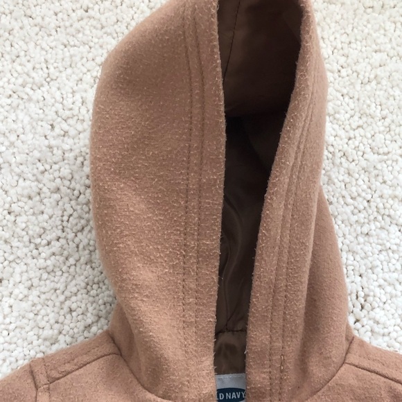 OLD NAVY Toddler girl camel hair bow ruffle pea coat - Picture 8 of 10